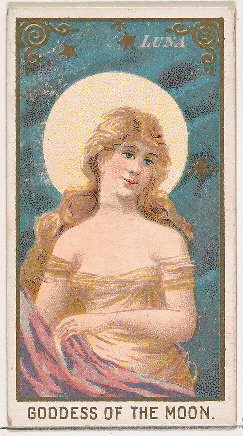 Luna, Goddess of the Moon, from the Goddesses of the Greeks and Romans series (N188) issued by Wm. S. Kimball & Co., Issued by William S. Kimball &amp; Company, Commercial color lithograph 