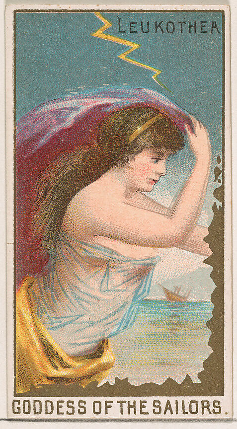 Leukothea, Goddess of Sailors, from the Goddesses of the Greeks and Romans series (N188) issued by Wm. S. Kimball & Co., Issued by William S. Kimball &amp; Company, Commercial color lithograph 