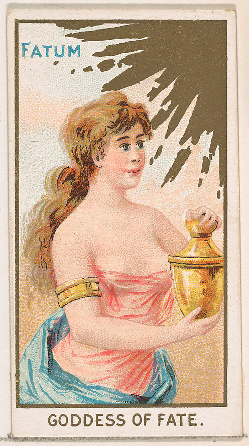 Fatum, Goddess of Fate, from the Goddesses of the Greeks and Romans series (N188) issued by Wm. S. Kimball & Co., Issued by William S. Kimball &amp; Company, Commercial color lithograph 