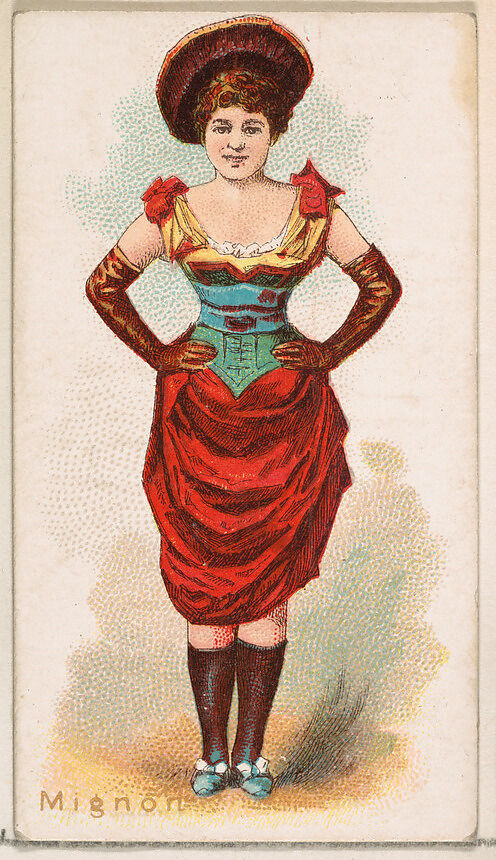 Mignon, from the Ballet Queens series (N182) issued by Wm. S. Kimball & Co., Issued by William S. Kimball &amp; Company, Commercial color lithograph 