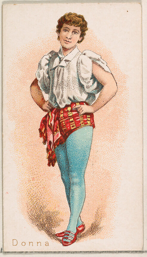 Donna, from the Ballet Queens series (N182) issued by Wm. S. Kimball & Co., Issued by William S. Kimball &amp; Company, Commercial color lithograph 