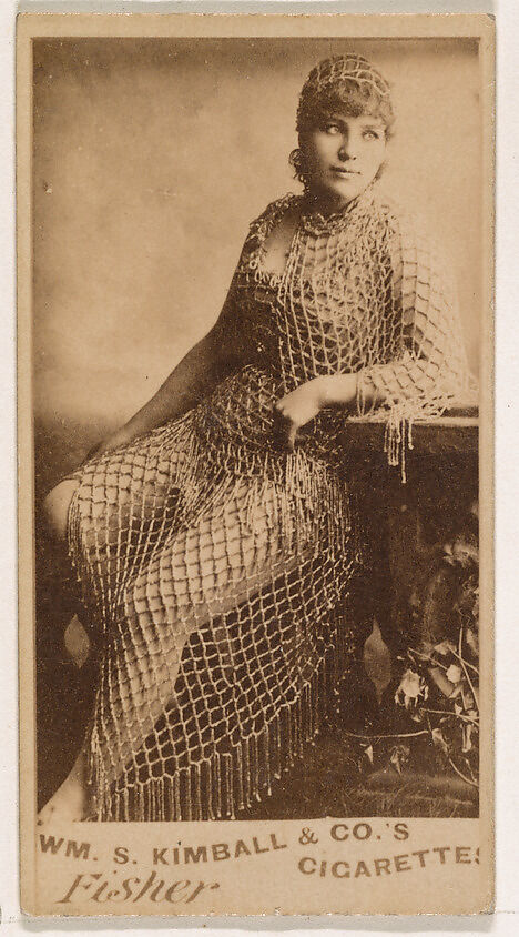 Miss Fisher, from the Actresses series (N203) issued by Wm. S. Kimball & Co., Issued by William S. Kimball &amp; Company, Commercial color lithograph 