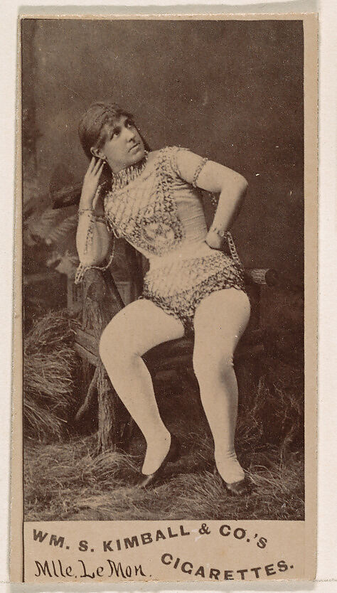 Mlle. Le Mon, from the Actresses series (N203) issued by Wm. S. Kimball & Co., Issued by William S. Kimball &amp; Company, Commercial color lithograph 