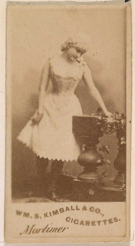 Miss Mortimer, from the Actresses series (N203) issued by Wm. S. Kimball & Co., Issued by William S. Kimball &amp; Company, Commercial color lithograph 