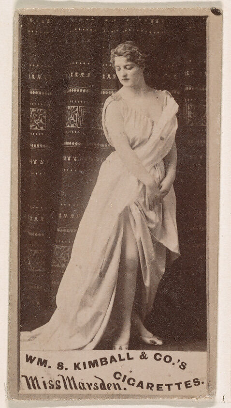 Miss Marsden, from the Actresses series (N203) issued by Wm. S. Kimball & Co., Issued by William S. Kimball &amp; Company, Commercial color lithograph 