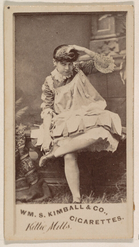 Kittie Mills, from the Actresses series (N203) issued by Wm. S. Kimball & Co., Issued by William S. Kimball &amp; Company, Commercial color lithograph 