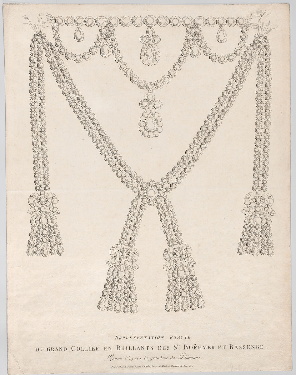 Répresentation Exacte du Grand Collier en Brillants des Srs. Boëhmer et Bassenge, Nicolas Antoine Taunay (French, Paris 1755–1830 Paris), Etching 