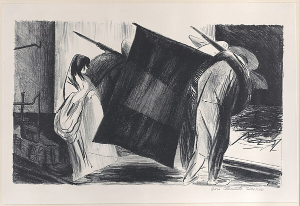 The flag bearer, José Clemente Orozco (Mexican, Ciudad Guzmán 1883–1949 Mexico City), Lithograph 