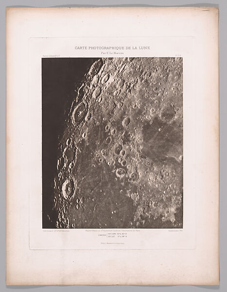 Systematic Photographic Map of the Moon, Increasing and Decreasing Phases, Charles Le Morvan  French, Photogravures