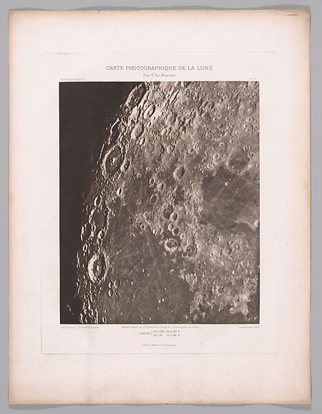 Systematic Photographic Map of the Moon, Increasing and Decreasing Phases, Charles Le Morvan (French, Brittany 1865–1933 Paris), Photogravures 