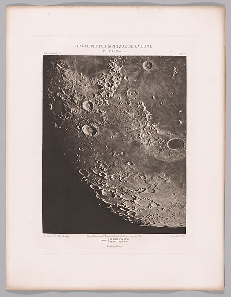 Systematic Photographic Map of the Moon, Increasing and Decreasing Phases, Charles Le Morvan (French, Brittany 1865–1933 Paris), Photogravures