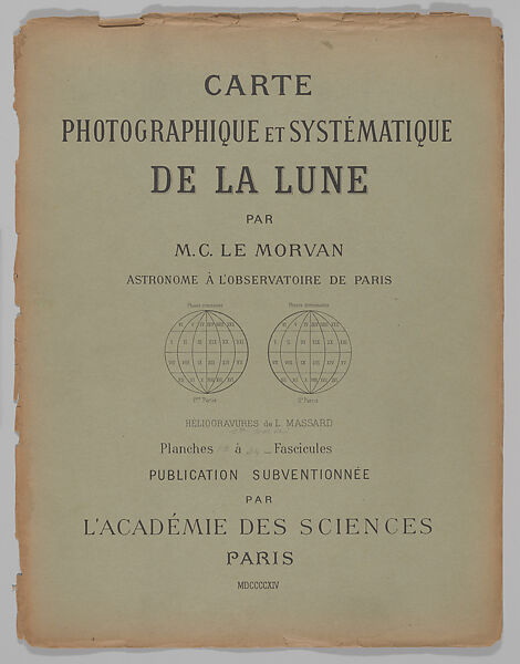 Systematic Photographic Map of the Moon, Increasing and Decreasing Phases, Charles Le Morvan (French, Brittany 1865–1933 Paris), Photogravures