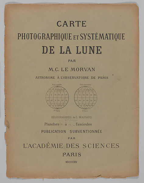 Systematic Photographic Map of the Moon, Increasing and Decreasing Phases, Charles Le Morvan (French, Brittany 1865–1933 Paris), Photogravures