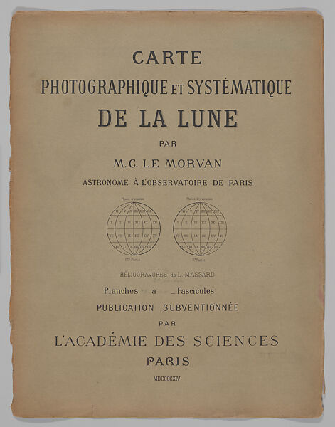 Systematic Photographic Map of the Moon, Increasing and Decreasing Phases, Charles Le Morvan (French, Brittany 1865–1933 Paris), Photogravures