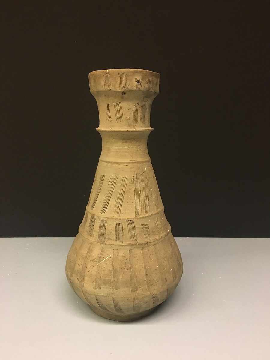 Ewer with Filter, Earthenware; unglazed 