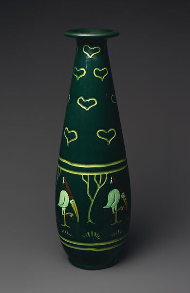 Vase with storks, Designed by Frederick Hurten Rhead (American (born England), Hanley, Stoke-on-Trent 1880–1942 New York), Earthenware, American