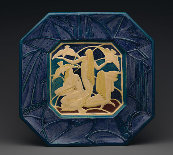 Plaque with nudes and birds