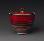 Covered bowl, Edgar Littlefield, Earthenware, American