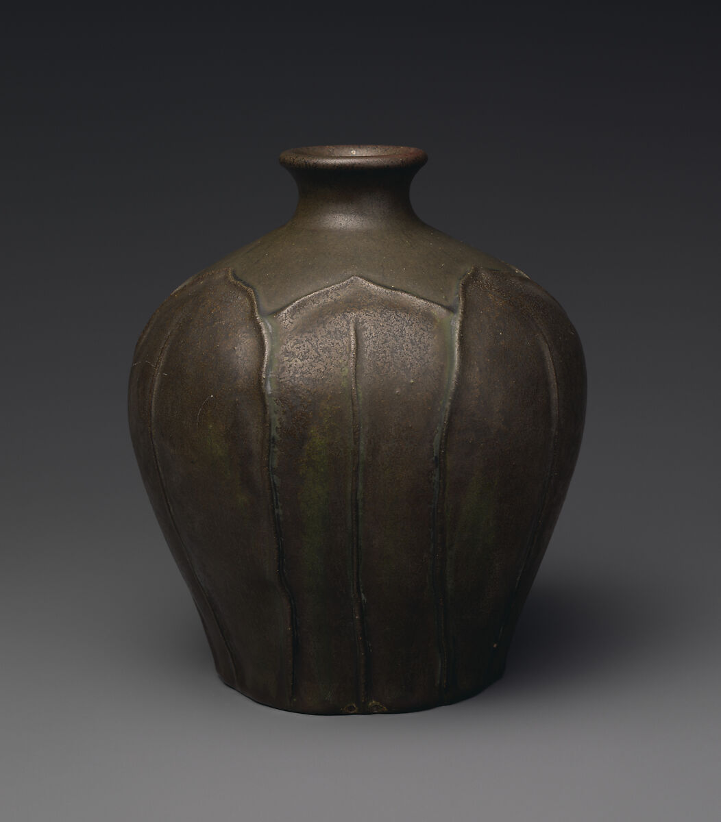 Vase, William J. Walley (1852–1919), Earthenware, American 