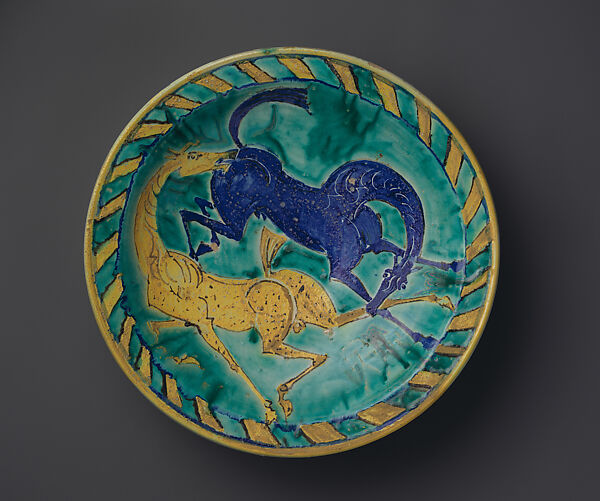Plaque with horses, Wilhelm Hunt Diederich (American (born Hungary), Szent-Grot 1884–1953 Tappan, New York), Earthenware, American 