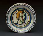 Plaque with woman's head, Henry Varnum Poor  American, Earthenware, American