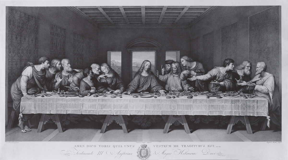 the last supper black and white