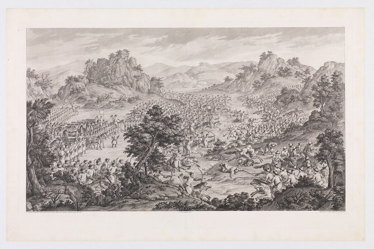 The Great Victory of Qurnam, Augustin de Saint-Aubin (French, Paris 1736–1807 Paris), Etching and engraving 