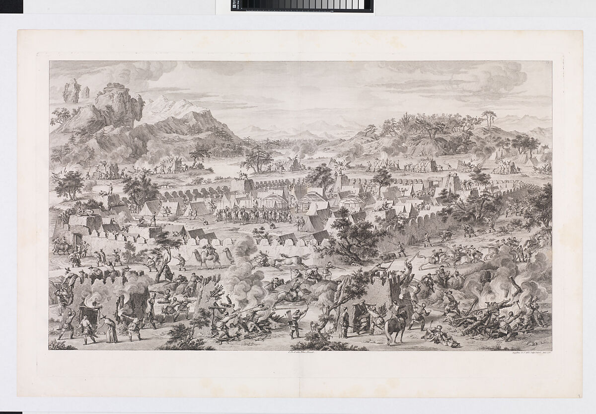 The Battle of Tonguzluq, Augustin de Saint-Aubin (French, Paris 1736–1807 Paris), Etching and engraving 