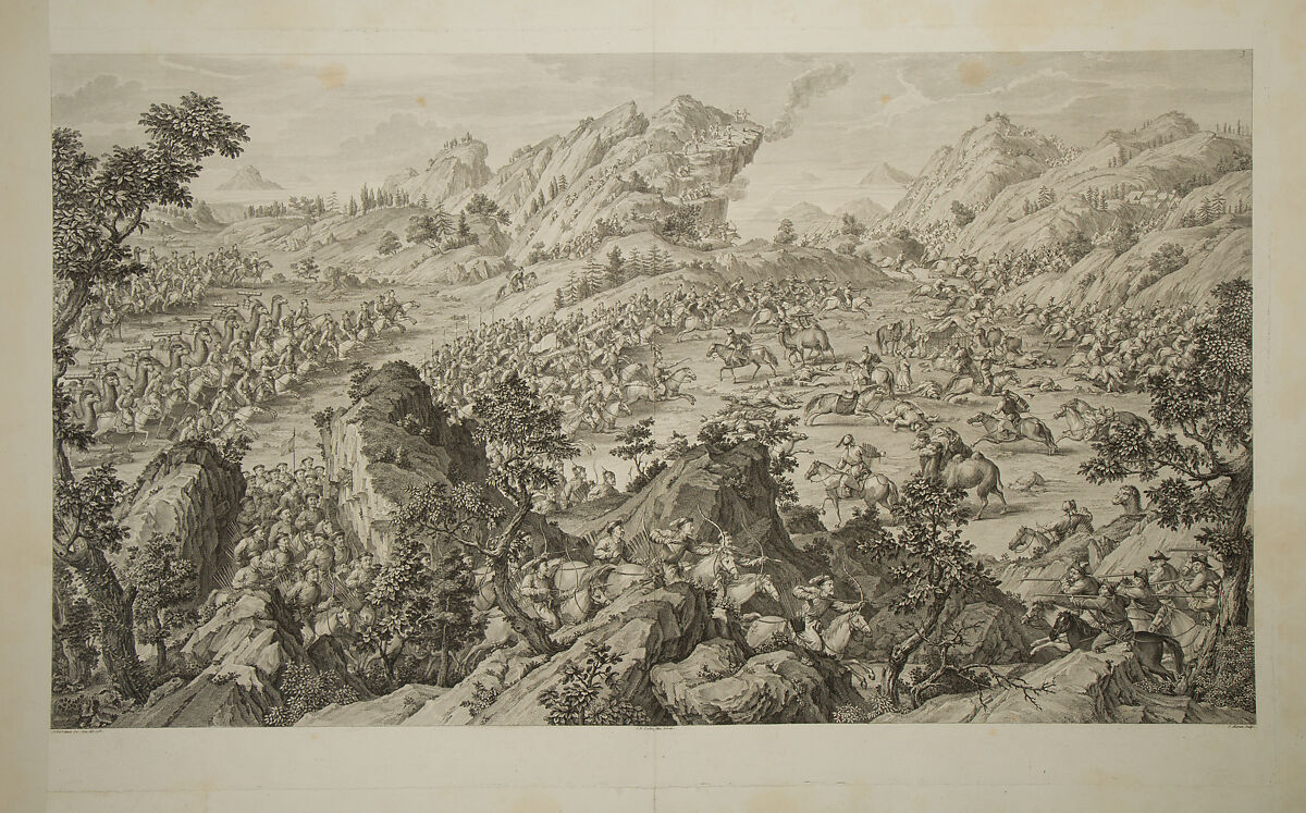 The Battle of Arcul, Benoit Louis Prevost (French, 1747–ca. 1804), Etching and engraving