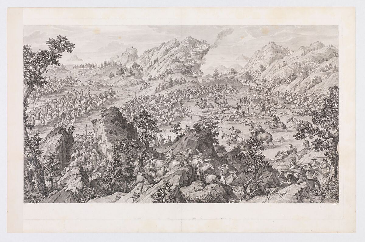 The Battle of Arcul, Benoit Louis Prevost (French, 1747–ca. 1804), Etching and engraving 