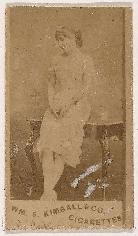 Miss La Ball, from the Actresses series (N203) issued by Wm. S. Kimball & Co., Issued by William S. Kimball &amp; Company, Commercial color lithograph 