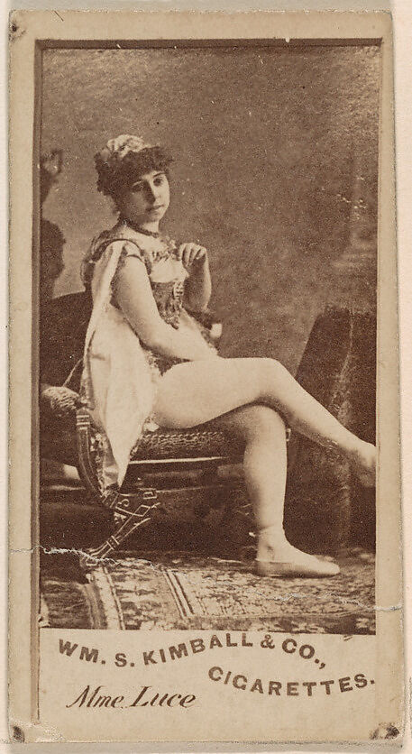 Mme. Luce, from the Actresses series (N203) issued by Wm. S. Kimball & Co., Issued by William S. Kimball &amp; Company, Commercial color lithograph 
