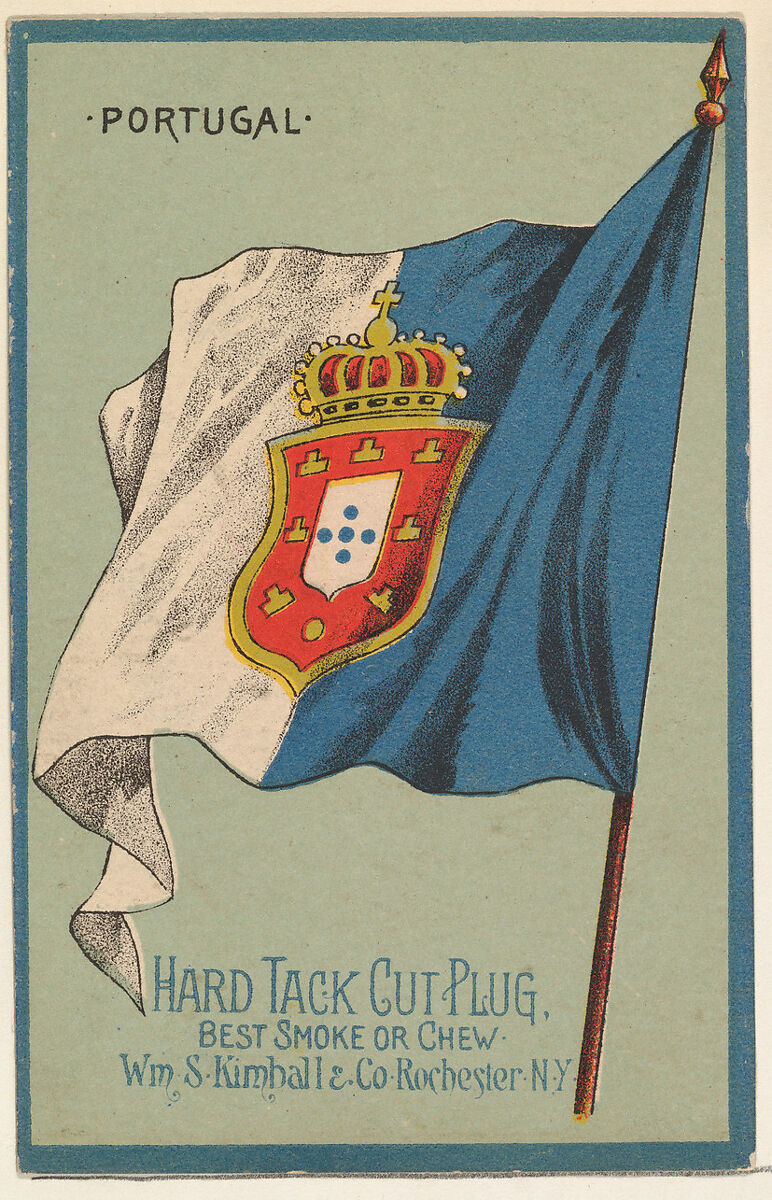 Portugal, from the National Flags series (N195) issued by Wm. S. Kimball & Co., Issued by William S. Kimball &amp; Company, Commercial color lithograph 