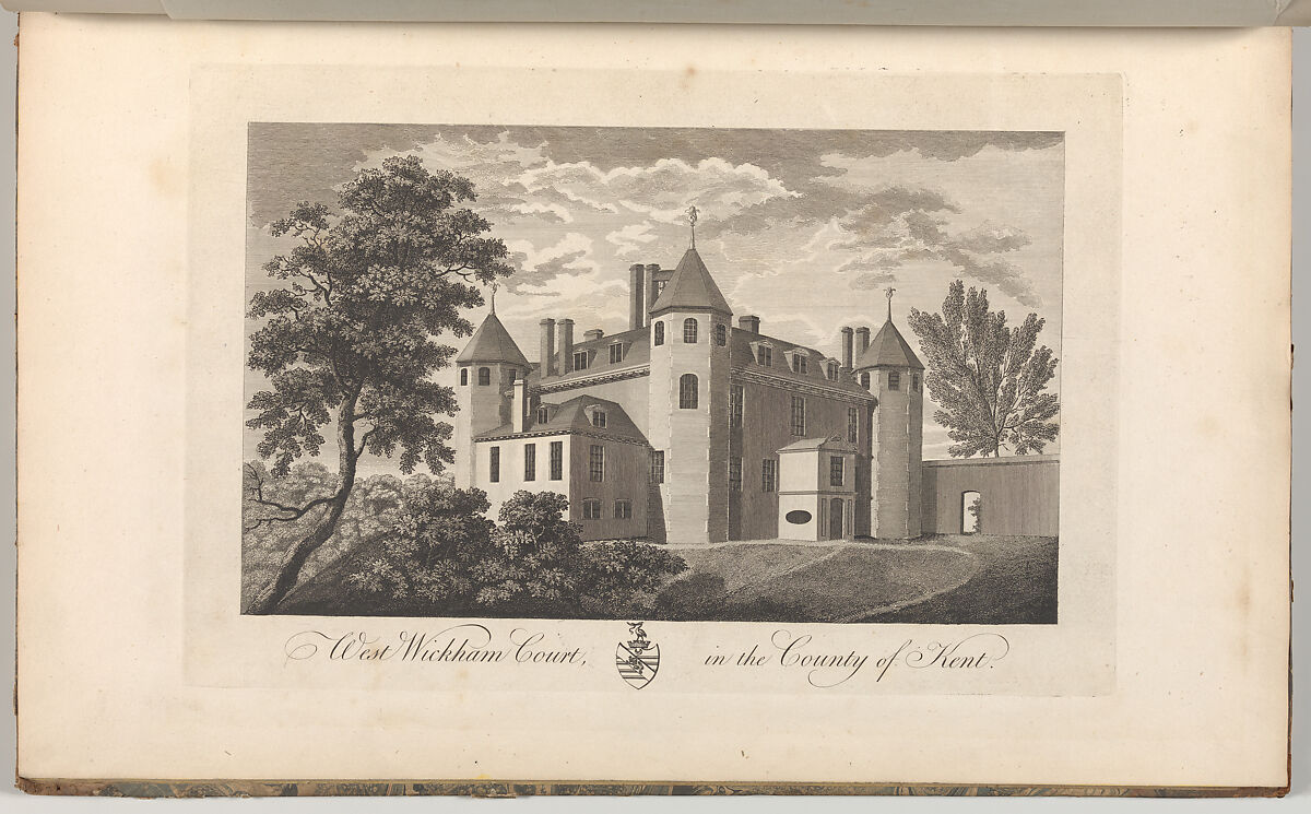 West Wickham Court in the County of Kent, from Edward Hasted's, The History and Topographical Survey of the County of Kent, vols. 1-3, Anonymous, British, 18th century, Etching and engraving 