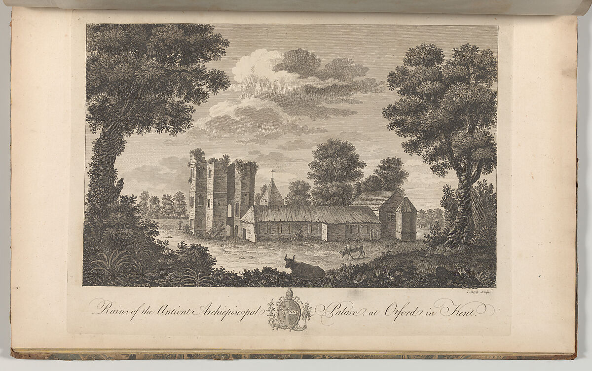 Ruins of the Ancient Archiepiscopal Palace at Otford in Kent, from Edward Hasted's, The History and Topographical Survey of the County of Kent, vols. 1-3, Etched by John Bayly (British, active 1755–82), Etching and engraving 