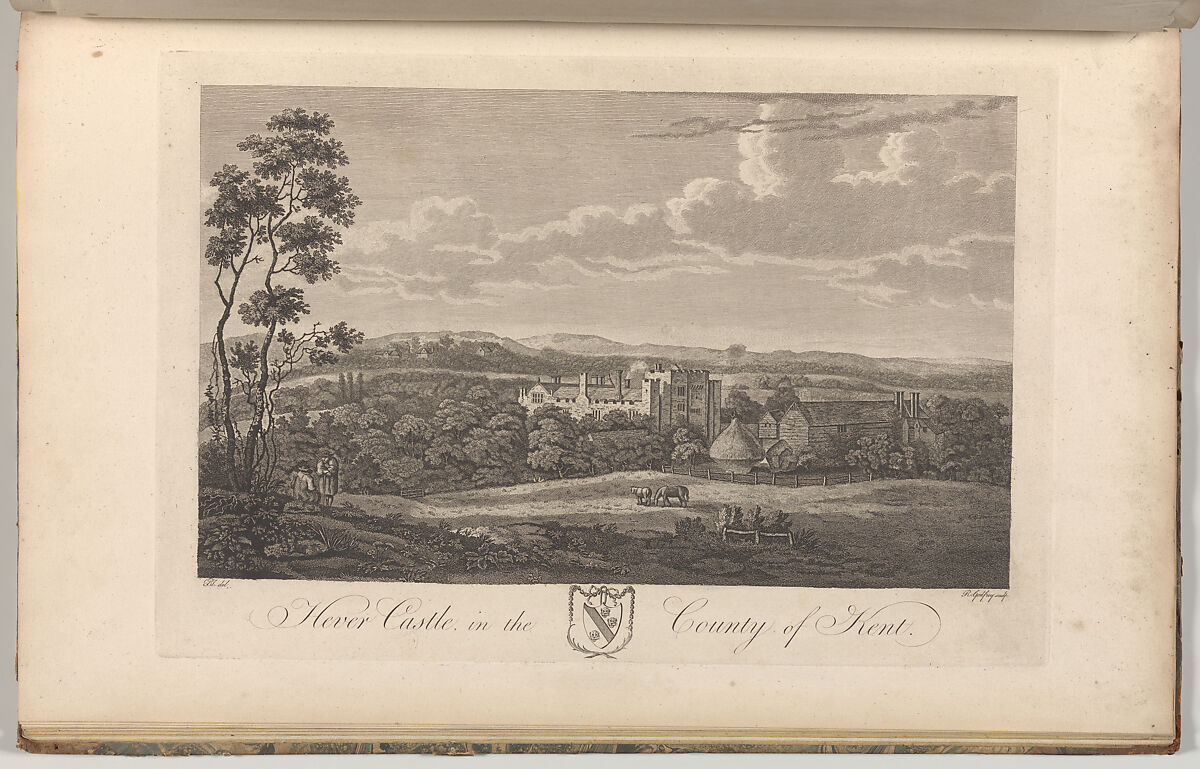 Hever Castle in the County of Kent, from Edward Hasted's, The History and Topographical Survey of the County of Kent, vols. 1-3, Richard Bernard Godfrey (British, ca. 1728–1795 after), Etching and engraving 