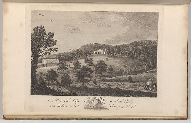 A View of the Lodge in the South Park, near Penshurst in the County of Kent, from The History and Topographical Survey of the County of Kent, vols. 1-3