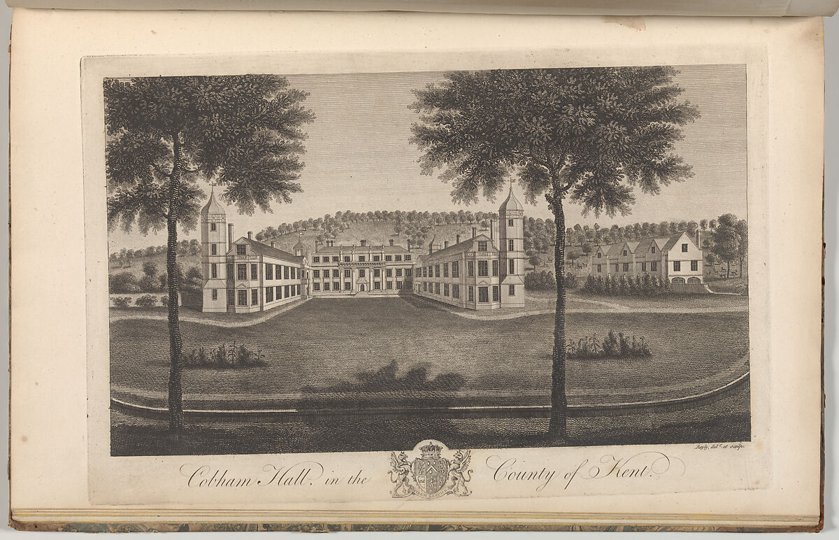 Cobham Hall in the County of Kent, from The History and Topographical Survey of the County of Kent, vols. 1-3, Drawn and etched by John Bayly (British, active 1755–82), Etching and engraving 