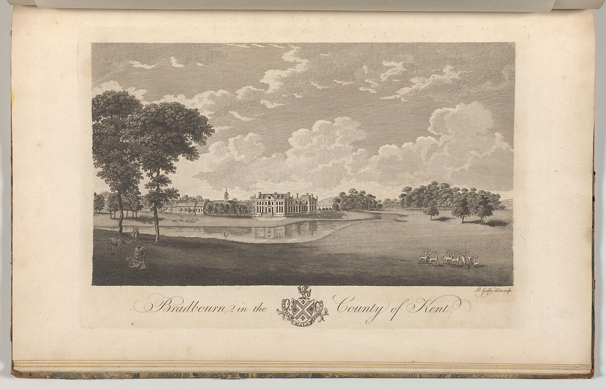 Bradbourn in the County of Kent, from Edward Hasted's, The History and Topographical Survey of the County of Kent, vols. 1-3, Drawn and etched by Richard Bernard Godfrey (British, ca. 1728–1795 after), Etching and engraving 