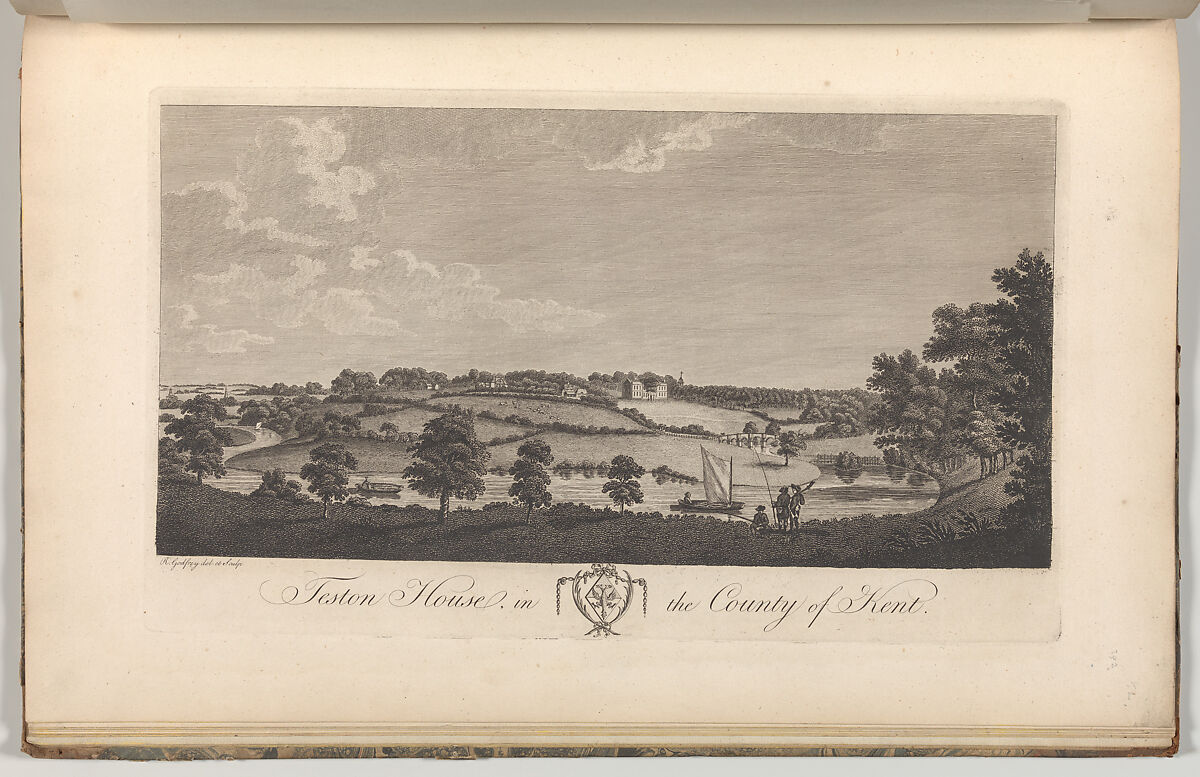 Teston House in the County of Kent, from Edward Hasted's, The History and Topographical Survey of the County of Kent, vols. 1-3, Drawn and etched by Richard Bernard Godfrey (British, ca. 1728–1795 after), Etching and engraving 