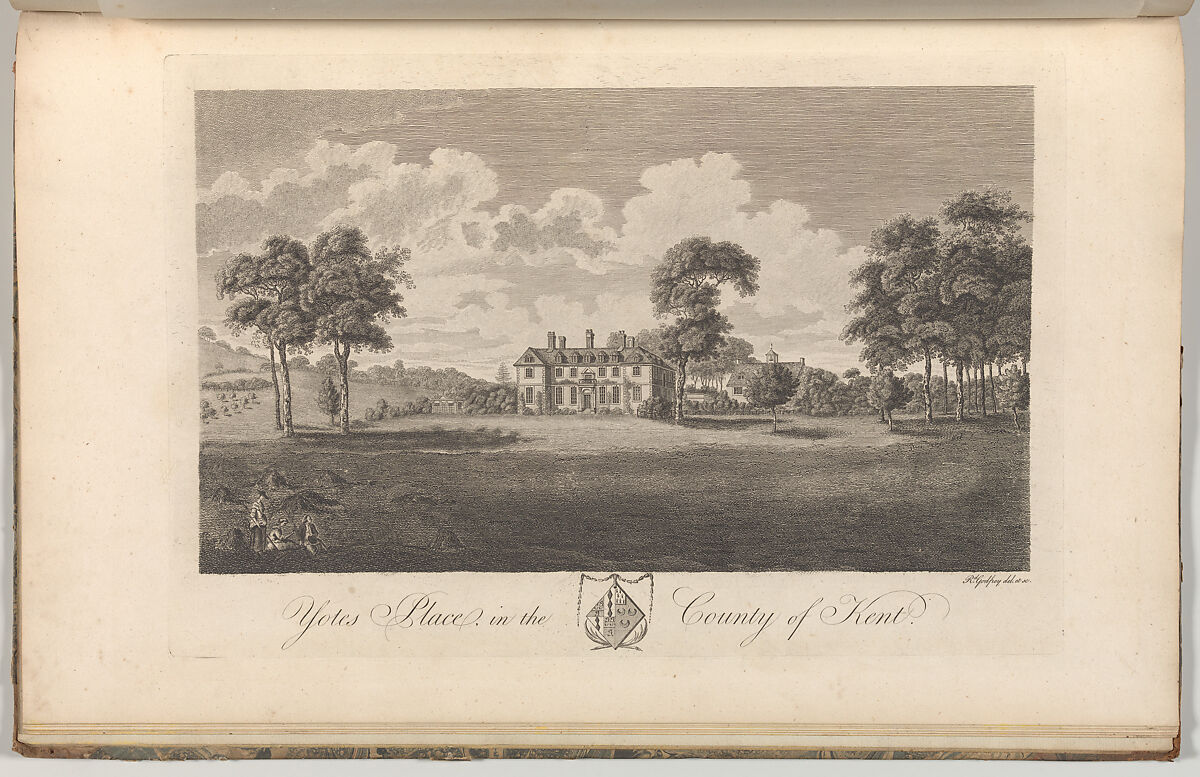 Preston Hall in Aylesford, in the County of Kent, from Edward Hasted's, The History and Topographical Survey of the County of Kent, vols. 1-3, Drawn and etched by Richard Bernard Godfrey (British, ca. 1728–1795 after), Etching and engraving 