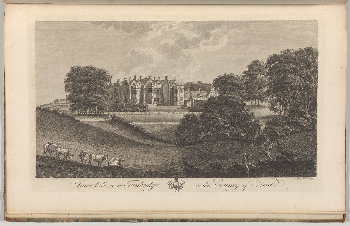 Tunbridge Castle in the County of Kent, from Edward Hasted's, The History and Topographical Survey of the County of Kent, vols. 1-3, Drawn and etched by Richard Bernard Godfrey (British, ca. 1728–1795 after), Etching and engraving 