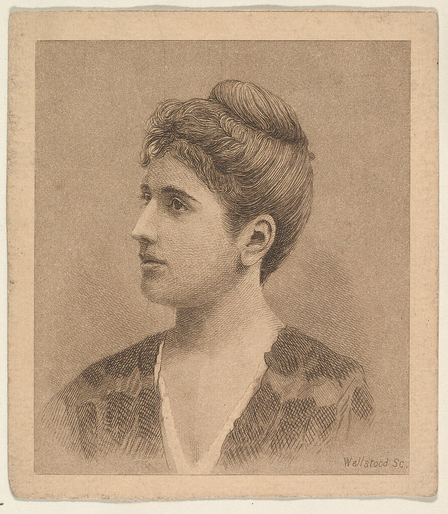 Portrait, from the Women's Portraits series (N198) issued by Wm. S. Kimball & Co., Issued by William S. Kimball &amp; Company, Commercial color lithograph 