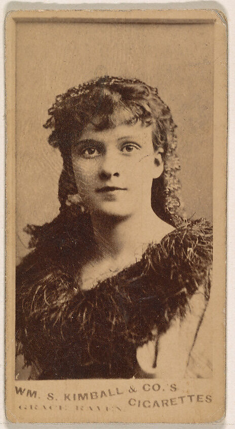 Grace Raven, from the Actresses series (N203) issued by Wm. S. Kimball & Co., Issued by William S. Kimball &amp; Company, Commercial color lithograph 