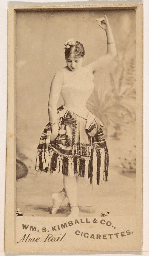 Mme Real, from the Actresses series (N203) issued by Wm. S. Kimball & Co., Issued by William S. Kimball &amp; Company, Commercial color lithograph 