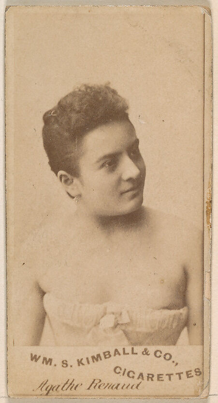 Agathe Renaud, from the Actresses series (N203) issued by Wm. S. Kimball & Co., Issued by William S. Kimball &amp; Company, Commercial color lithograph 