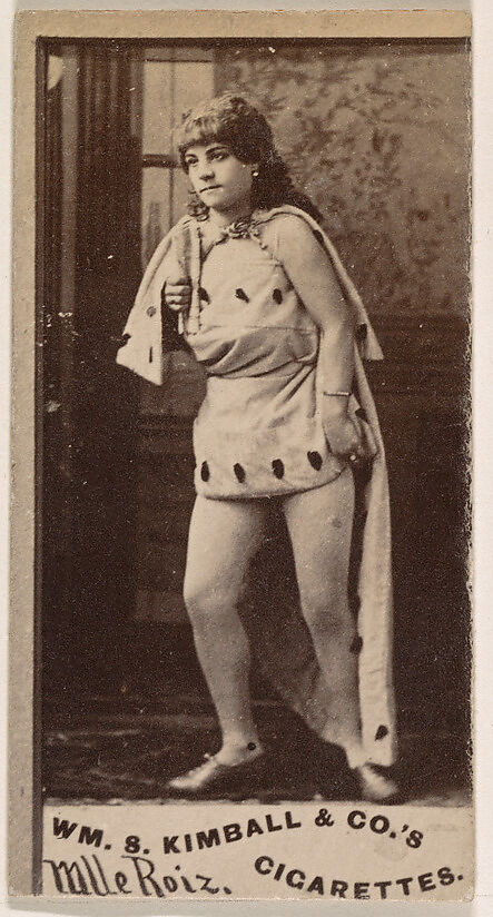 Mlle Roiz, from the Actresses series (N203) issued by Wm. S. Kimball & Co., Issued by William S. Kimball &amp; Company, Commercial color lithograph 