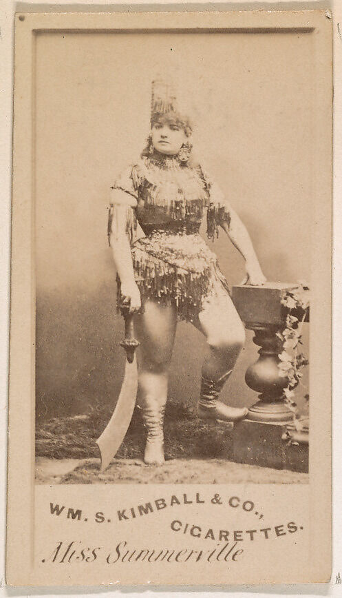 Miss Summerville, from the Actresses series (N203) issued by Wm. S. Kimball & Co., Issued by William S. Kimball &amp; Company, Commercial color lithograph 