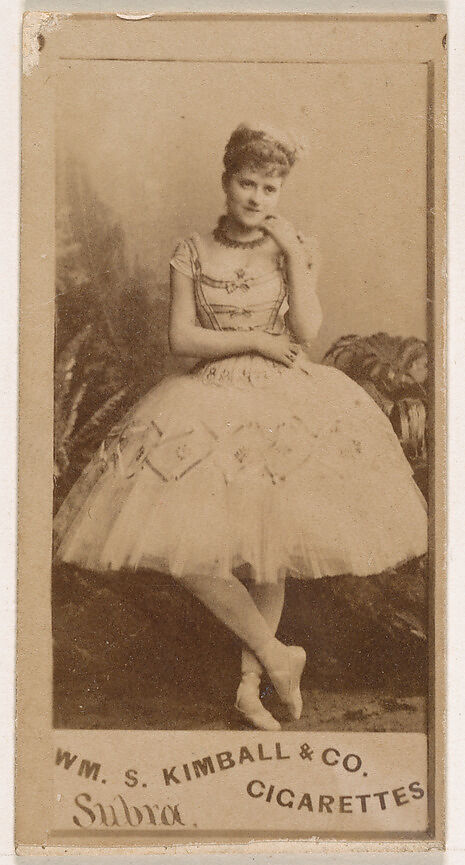 Miss Subra, from the Actresses series (N203) issued by Wm. S. Kimball & Co., Issued by William S. Kimball &amp; Company, Commercial color lithograph 