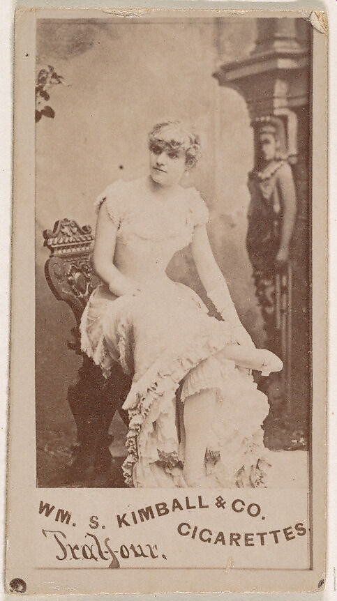 Miss Tralfour, from the Actresses series (N203) issued by Wm. S. Kimball & Co., Issued by William S. Kimball &amp; Company, Commercial color lithograph 